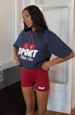 Club 14 Peyton Bike Burgundy Short