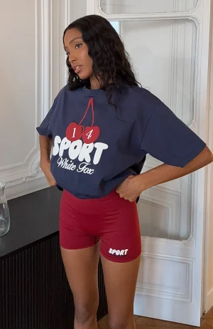 Club 14 Peyton Bike Burgundy Short