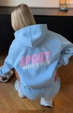 Club 14 Peyton Oversized Hoodie Blue - Image 7