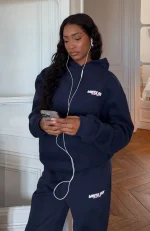 Club 14 Trinity Oversized Hoodie Navy-1