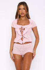 Cool It Crochet Pink Short-1