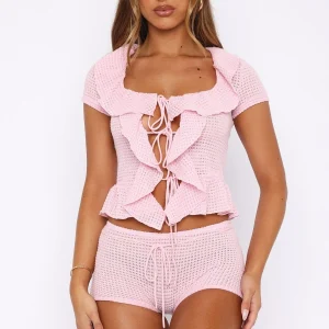 Cool It Crochet Pink Short-1