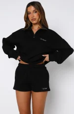 Core Essentials Lounge Black Short-1