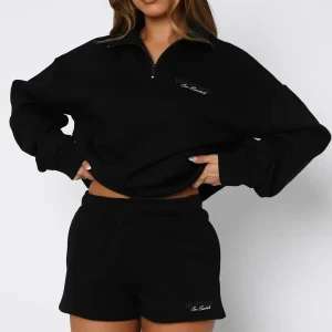 Core Essentials Lounge Black Short-1