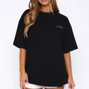 Core Essentials Oversized Black Tee-1