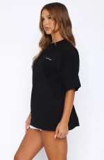 Core Essentials Oversized Black Tee-2