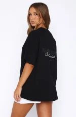 Core Essentials Oversized Black Tee-3