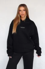 Core Essentials Oversized Hoodie Black-1