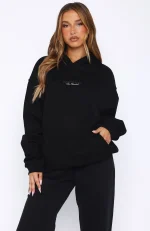 Core Essentials Oversized Hoodie Black-2