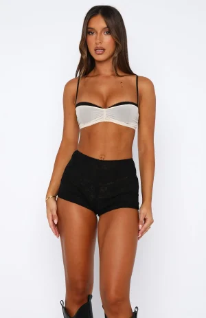 Dance The Way I Feel Lace Booty Black Short-1