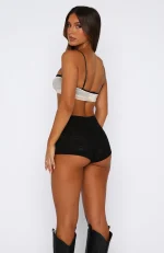 Dance The Way I Feel Lace Booty Black Short-3