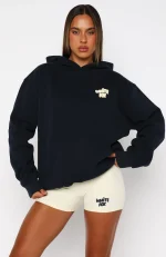 Daydreamers Angelina Oversized Hoodie Navy-1