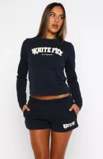 Daydreamers Madeline Lounge Navy Short-1