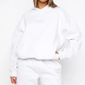 Daydreamers Nadia Oversized Hoodie Grey Marle-1