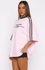 Deep Waters Oversized Baby Pink Tee-2