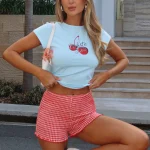 Doesn't Feel Right Booty Red Gingham Short