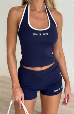 Doing My Best Ribbed Bike Navy Short