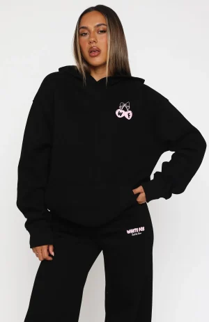 Feel The Love Oversized Hoodie Black-1