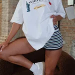 Feeling My Energy Oversized White Tee