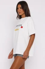 Feeling My Energy Oversized White Tee-3