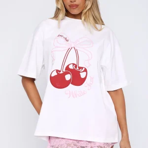 Fell So Hard Oversized White Tee-1