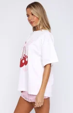 Fell So Hard Oversized White Tee-2