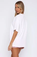 Fell So Hard Oversized White Tee-3