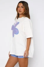 Free Spirited Oversized White Tee-2