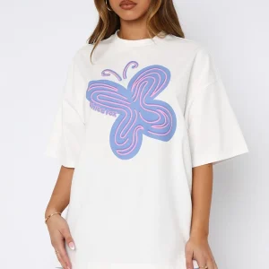 Free Spirited Oversized White Tee