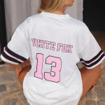 Friday Night Lights Oversized White-Pink Jersey