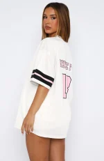 Friday Night Lights Oversized White-Pink Jersey-3