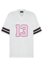 Friday Night Lights Oversized White-Pink Jersey-4