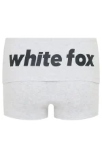 From The Archives Gigi Fold Over Booty Grey Marle Short-4