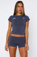 From The Archives Gigi Fold Over Booty Navy Short