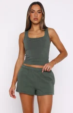 From The Archives Lexi Lounge Khaki Short-1