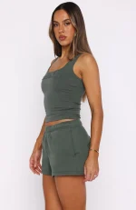 From The Archives Lexi Lounge Khaki Short-2