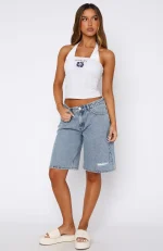 Gina Denim Light Blue Short-3