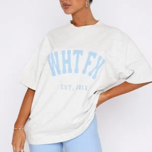 Give It Away Oversized Grey Marle Tee-1