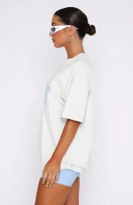 Give It Away Oversized Grey Marle Tee-2