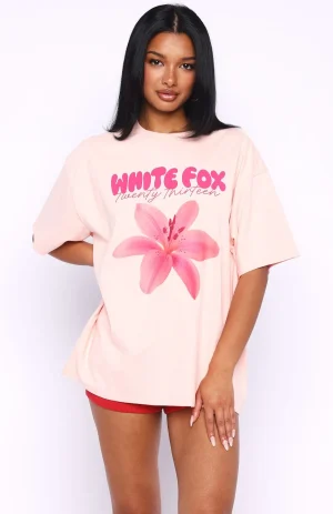 Got That Glow Oversized Peach Tee