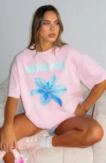 Got That Glow Oversized Pink Tee