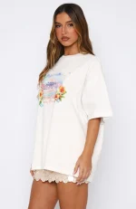 Hawaii Holiday Oversized White Tee-2
