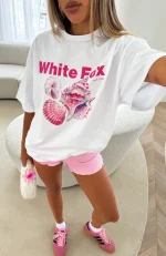 Hear The Ocean Oversized White Tee
