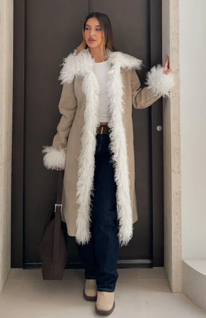 Help Me Down Coat Beige-1