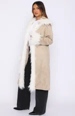Help Me Down Coat Beige-3