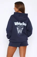 High Above Oversized Hoodie Navy-3