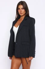 High Line Blazer Navy Pinstripe-3