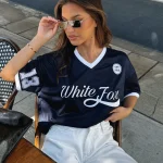 Hit A Home Run Oversized Navy Jersey