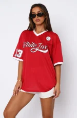 Hit A Home Run Oversized Red Jersey-1