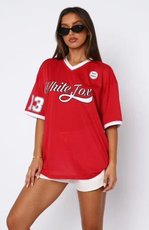 Hit A Home Run Oversized Red Jersey-1